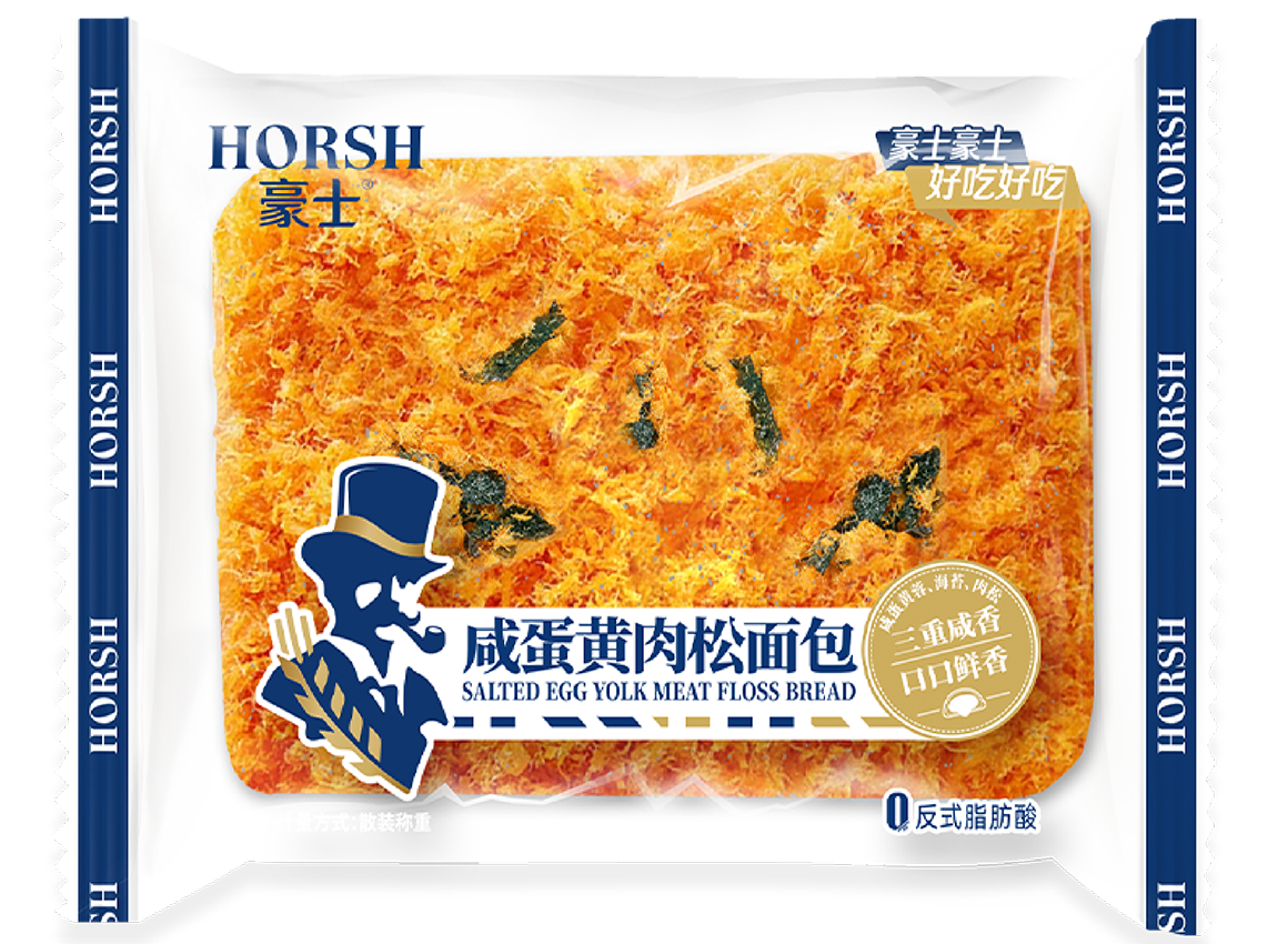 咸蛋黃肉松面包